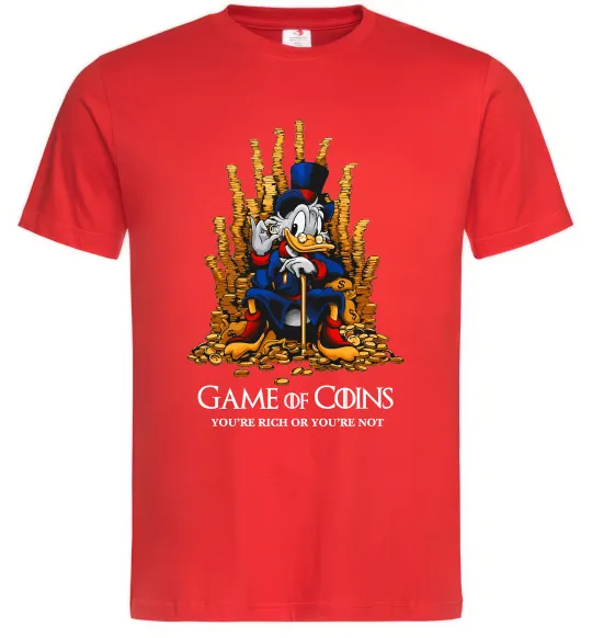 Мужская футболка Game of coins Красный фото