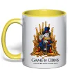 Чашка с цветной ручкой Game of coins Лимонный фото