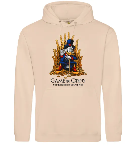 Женская толстовка (худи) Game of coins Песочный фото
