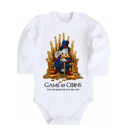 Детский боди Game of coins Белый фото