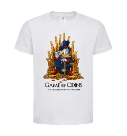 Дитяча футболка Game of coins Білий фото