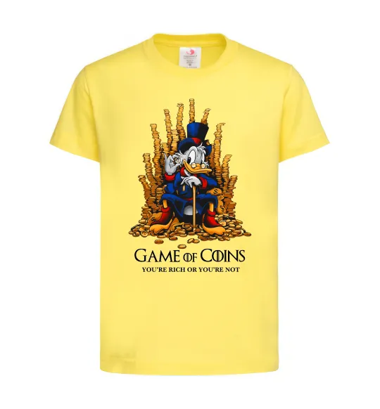 Детская футболка Game of coins Лимонный фото