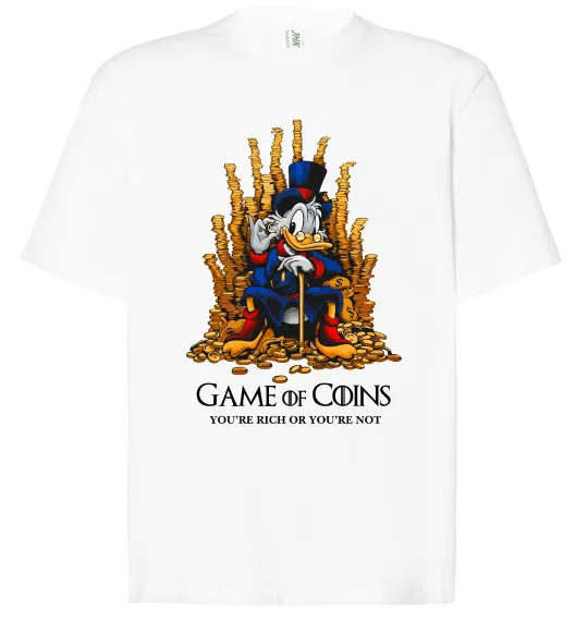 Футболка Оверсайз Game of coins Белый фото