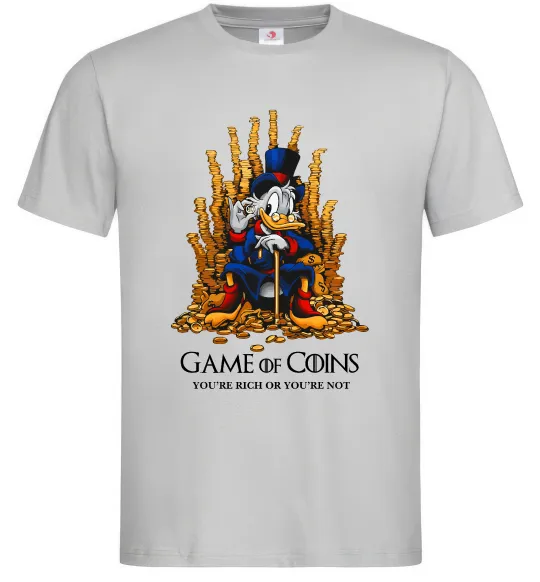 Мужская футболка Game of coins Серый фото