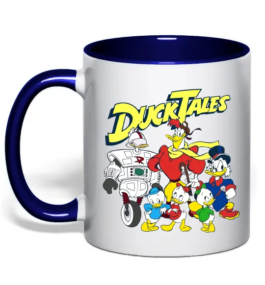 Чашка с цветной ручкой Качині історії персонажі Глубокий темно-синий фото