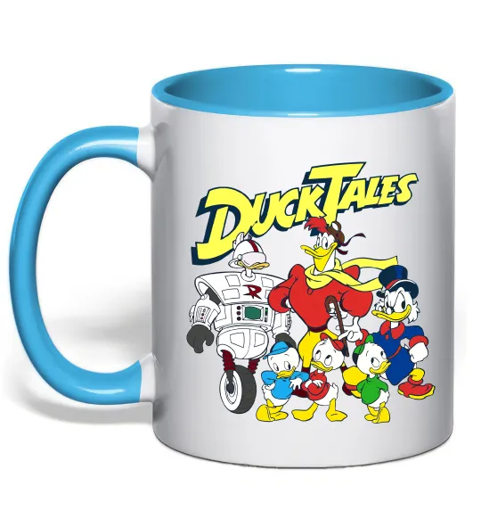 Чашка с цветной ручкой Качині історії персонажі Голубой фото