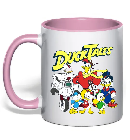 Чашка с цветной ручкой Качині історії персонажі Нежно розовый фото