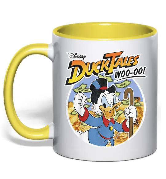 Чашка с цветной ручкой Duck Tales Woo-oo Лимонный фото
