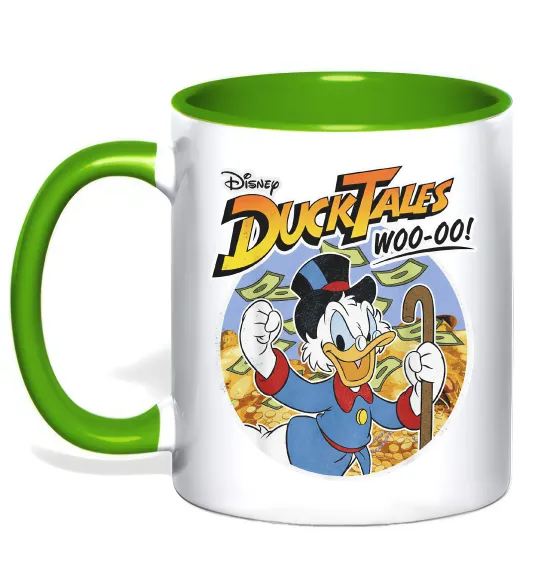 Чашка с цветной ручкой Duck Tales Woo-oo Лаймовый фото