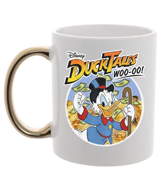 Чашка с цветной ручкой Duck Tales Woo-oo Золото фото