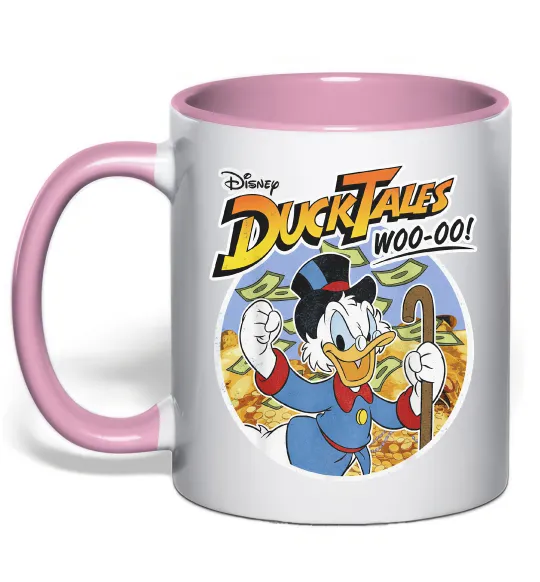Чашка с цветной ручкой Duck Tales Woo-oo Нежно розовый фото