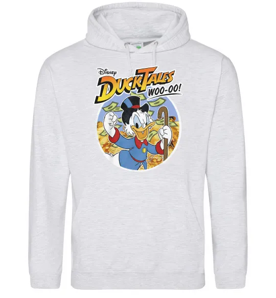 Мужская толстовка (худи) Duck Tales Woo-oo Серый меланж фото