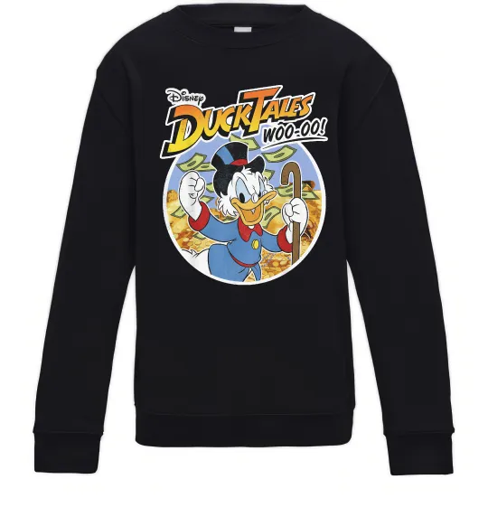 Детский Свитшот Duck Tales Woo-oo Черный фото