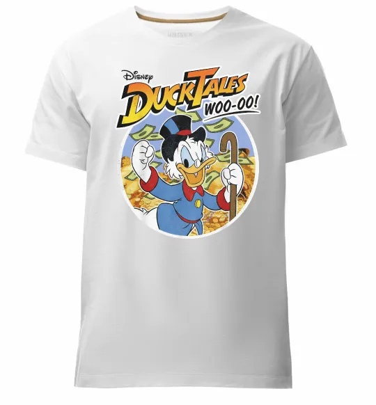 Мужская премиум футболка Duck Tales Woo-oo Белый фото