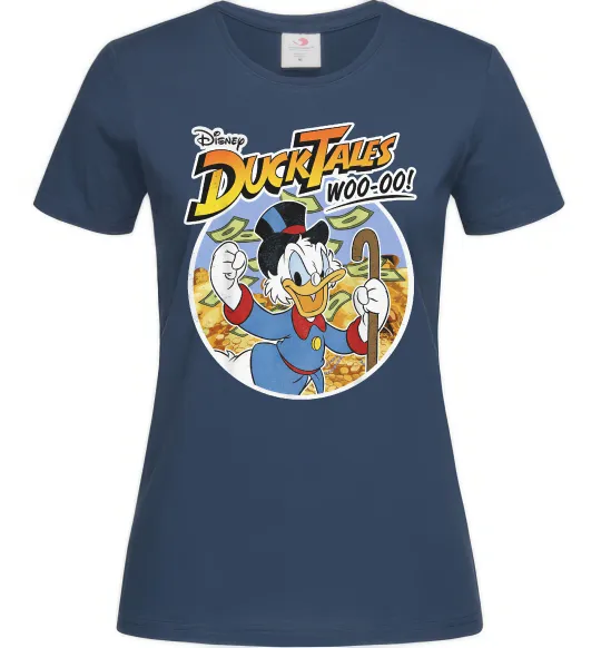Женская футболка Duck Tales Woo-oo Темно-синий фото