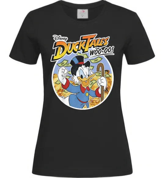 Женская футболка Duck Tales Woo-oo Черный фото
