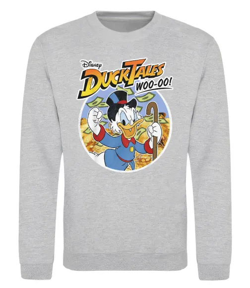Свитшот Duck Tales Woo-oo Серый меланж фото
