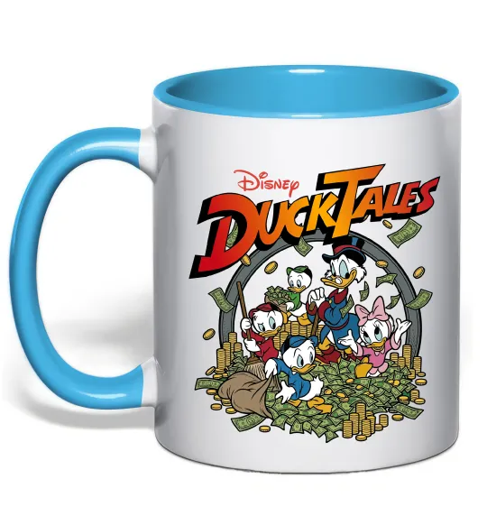 Чашка с цветной ручкой Качині Історії постер Голубой фото