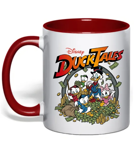 Чашка с цветной ручкой Качині Історії постер Красный фото