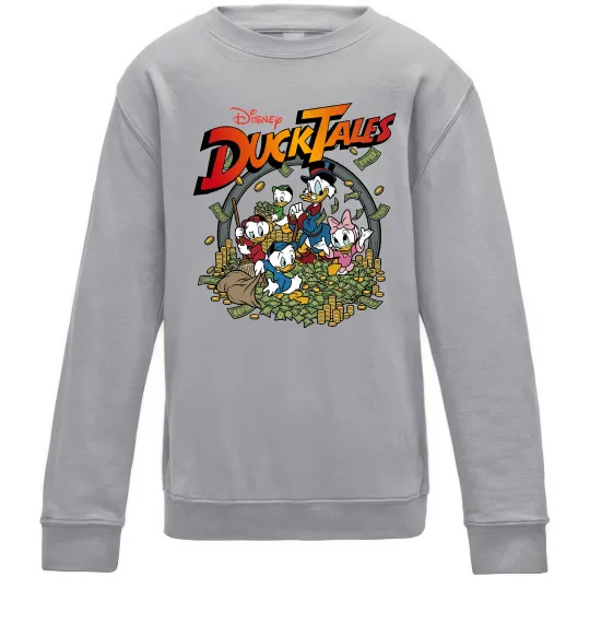 Детский Свитшот Качині Історії постер Серый меланж фото