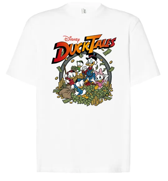 Футболка Оверсайз Качині Історії постер Белый фото