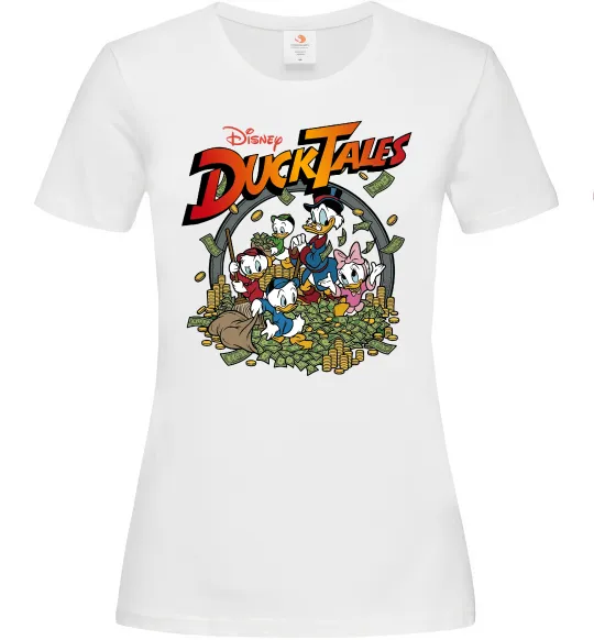 Женская футболка Качині Історії постер Белый фото