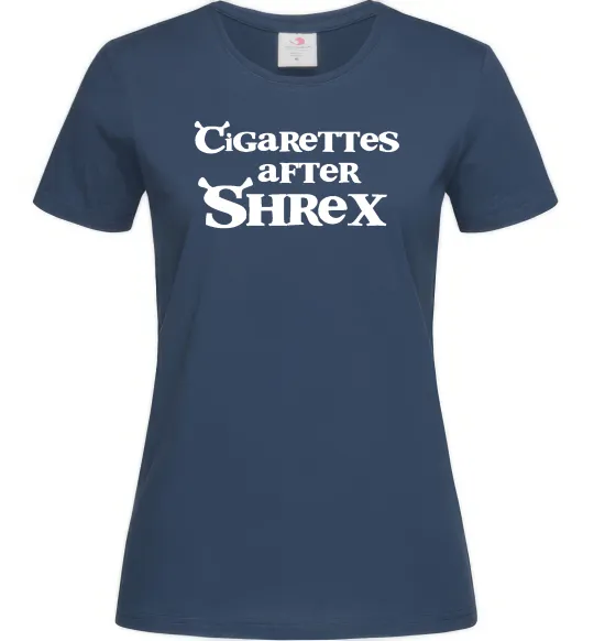 Жіноча футболка Cigarettes after Shrex Темно-синій фото