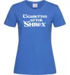 Жіноча футболка Cigarettes after Shrex Яскраво-синій фото