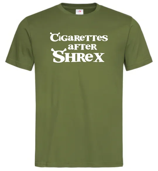 Мужская футболка Cigarettes after Shrex Оливковый фото