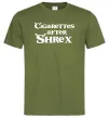 Мужская футболка Cigarettes after Shrex Оливковый фото