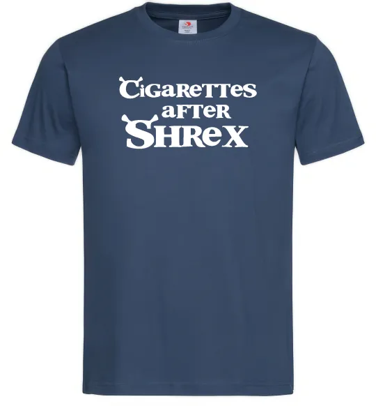 Мужская футболка Cigarettes after Shrex Темно-синий фото