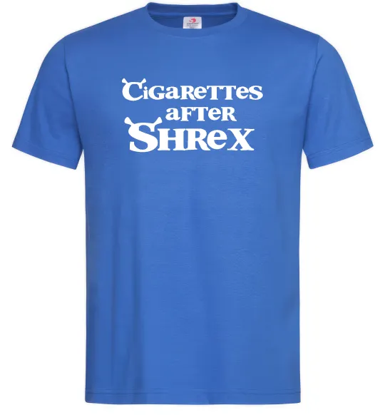 Мужская футболка Cigarettes after Shrex Ярко-синий фото