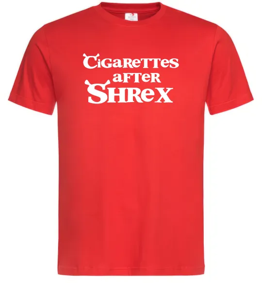 Мужская футболка Cigarettes after Shrex Красный фото