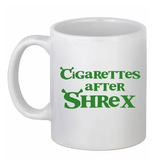 Чашка керамічна Cigarettes after Shrex Білий фото