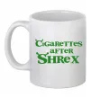 Чашка керамічна Cigarettes after Shrex Білий фото