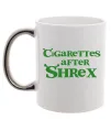 Чашка с цветной ручкой Cigarettes after Shrex Серебро фото