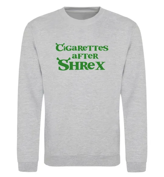 Світшот Cigarettes after Shrex Сірий меланж фото