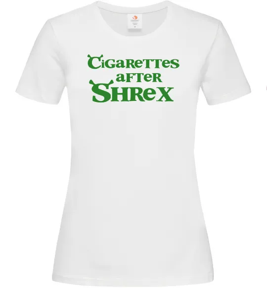 Жіноча футболка Cigarettes after Shrex Білий фото