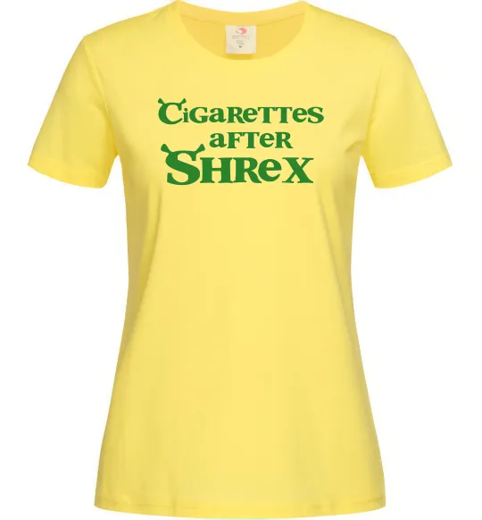 Жіноча футболка Cigarettes after Shrex Лимонний фото