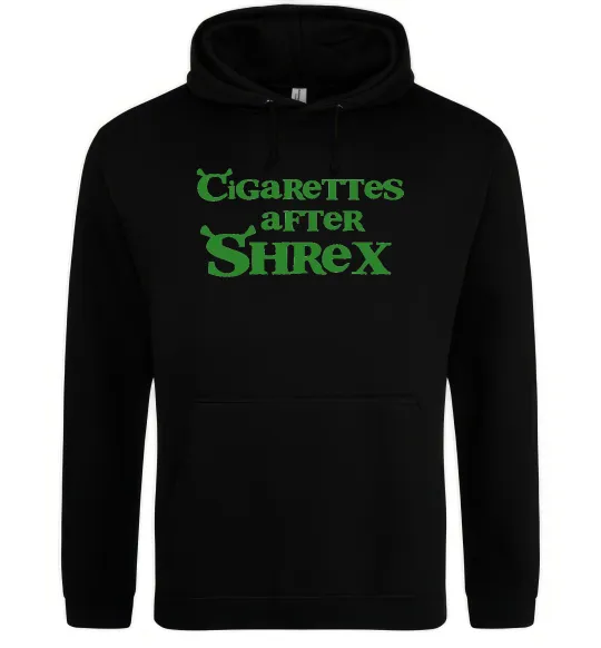 Мужская толстовка (худи) Cigarettes after Shrex Черный фото