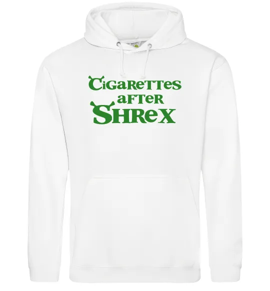Женская толстовка (худи) Cigarettes after Shrex Белый фото