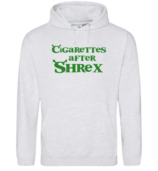 Женская толстовка (худи) Cigarettes after Shrex Серый меланж фото