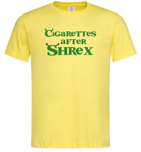 Мужская футболка Cigarettes after Shrex Лимонный фото