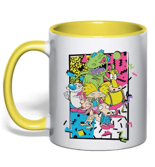 Чашка с цветной ручкой Rerto cartoons Лимонный фото