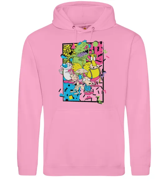 Мужская толстовка (худи) Rerto cartoons Розовый фото