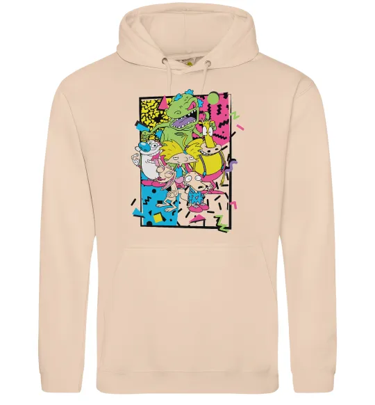 Мужская толстовка (худи) Rerto cartoons Песочный фото