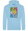 Мужская толстовка (худи) Rerto cartoons Голубой фото