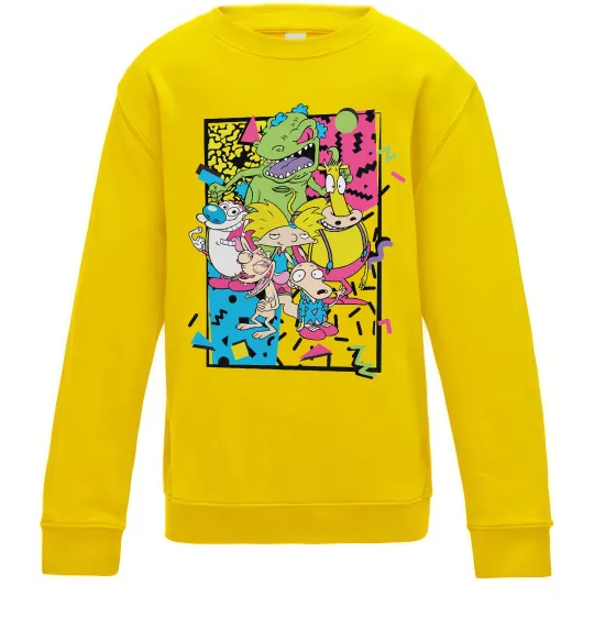 Детский Свитшот Rerto cartoons Солнечно желтый фото
