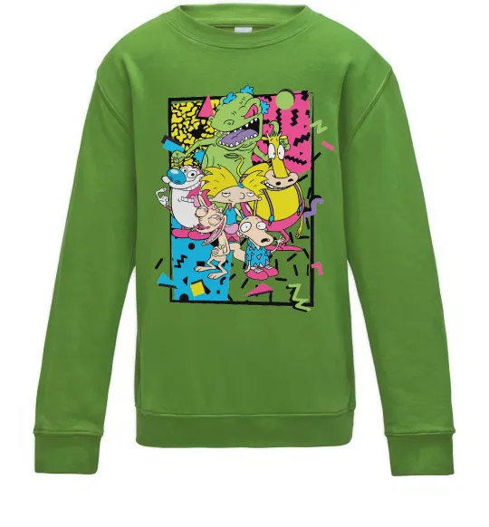 Детский Свитшот Rerto cartoons Лаймовый фото