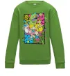 Детский Свитшот Rerto cartoons Лаймовый фото